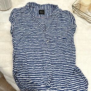 Striped blue & white blouse